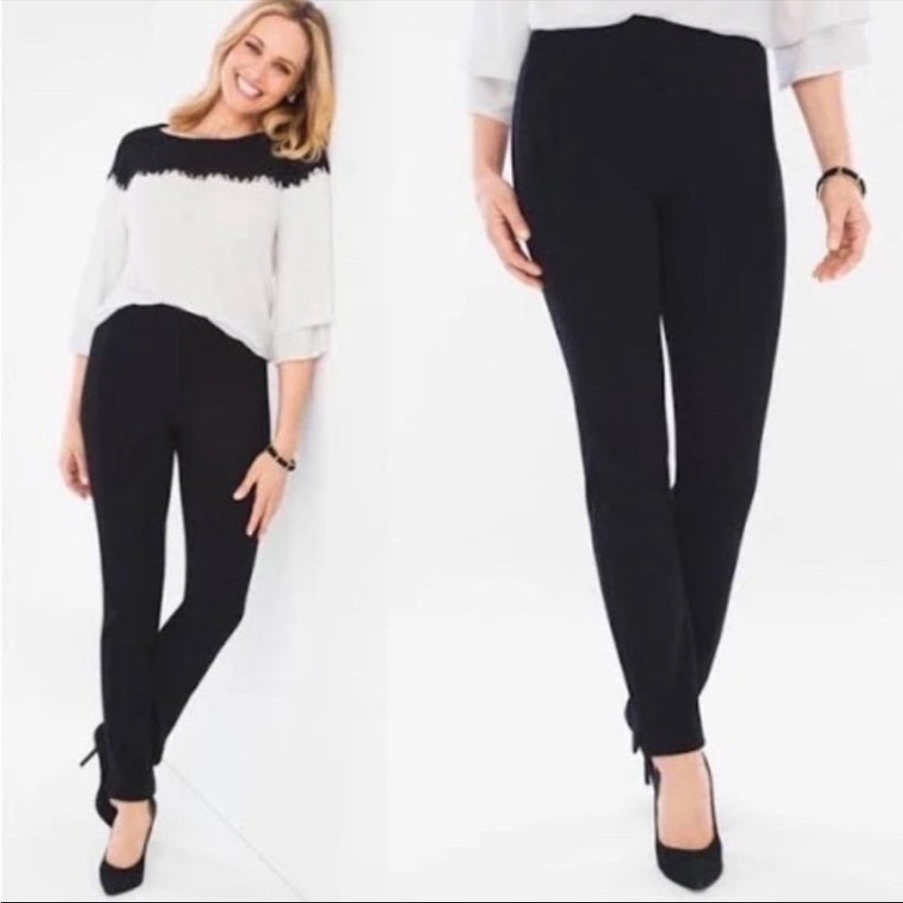 So Slimming® 360 Juliet Full Length Pants-Size 12- Navy Blue